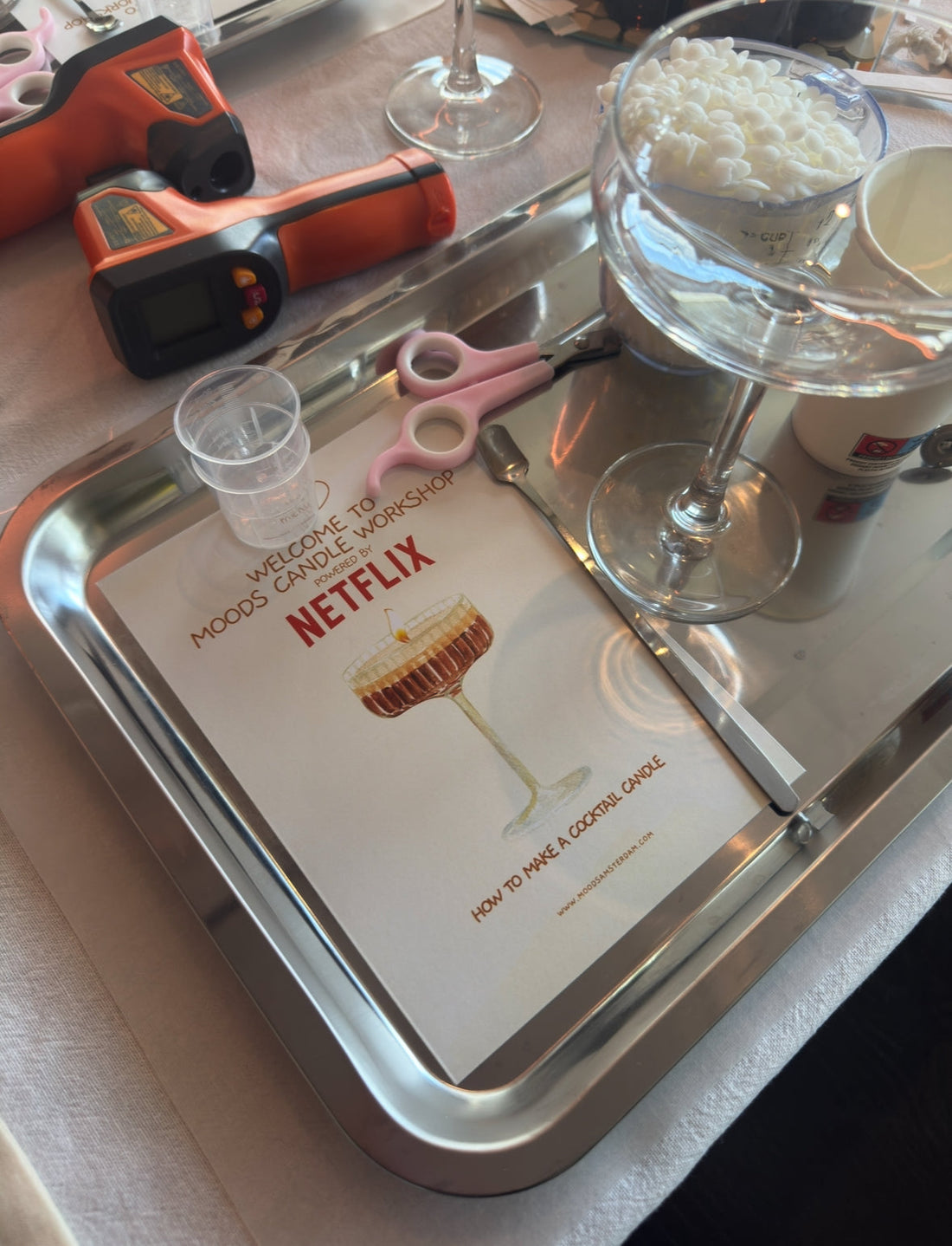 NETFLIX X MOODS AMSTERDAM COCKTAIL CANDLE WORKSHOP IN AMSTERDAM