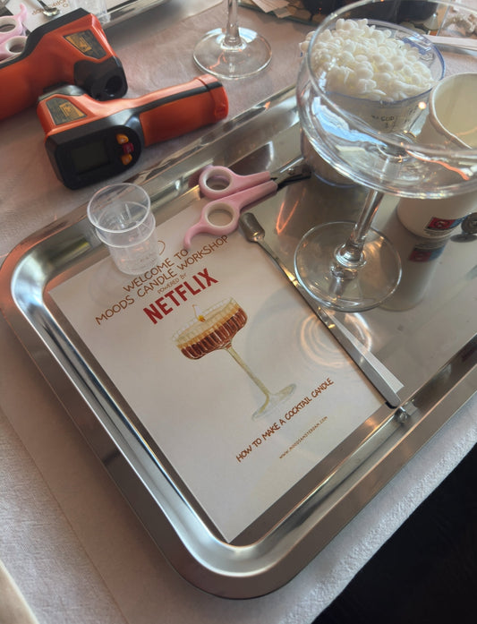 NETFLIX X MOODS AMSTERDAM COCKTAIL CANDLE WORKSHOP IN AMSTERDAM