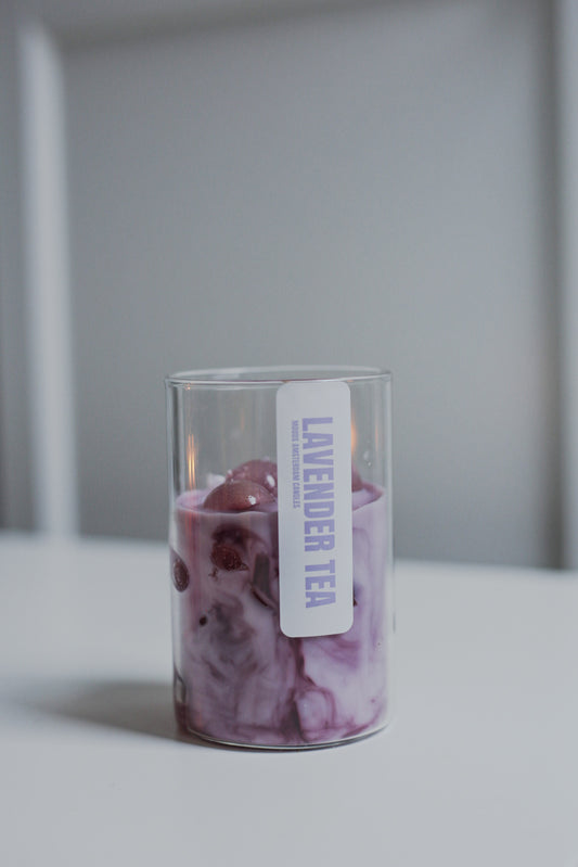 LAVENDER BUBBLE TEA CANDLE